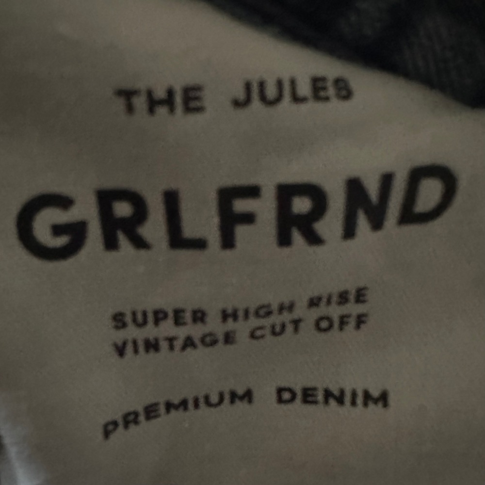 GRLFRND The Jules Super High Rise Vintage Cotton Denim Cutoff Shorts Size 25 - Picture 9 of 9